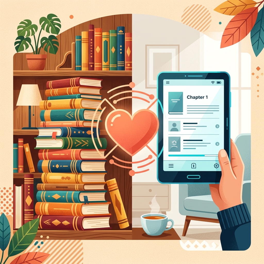 紙の本と電子書籍リーダーの比較