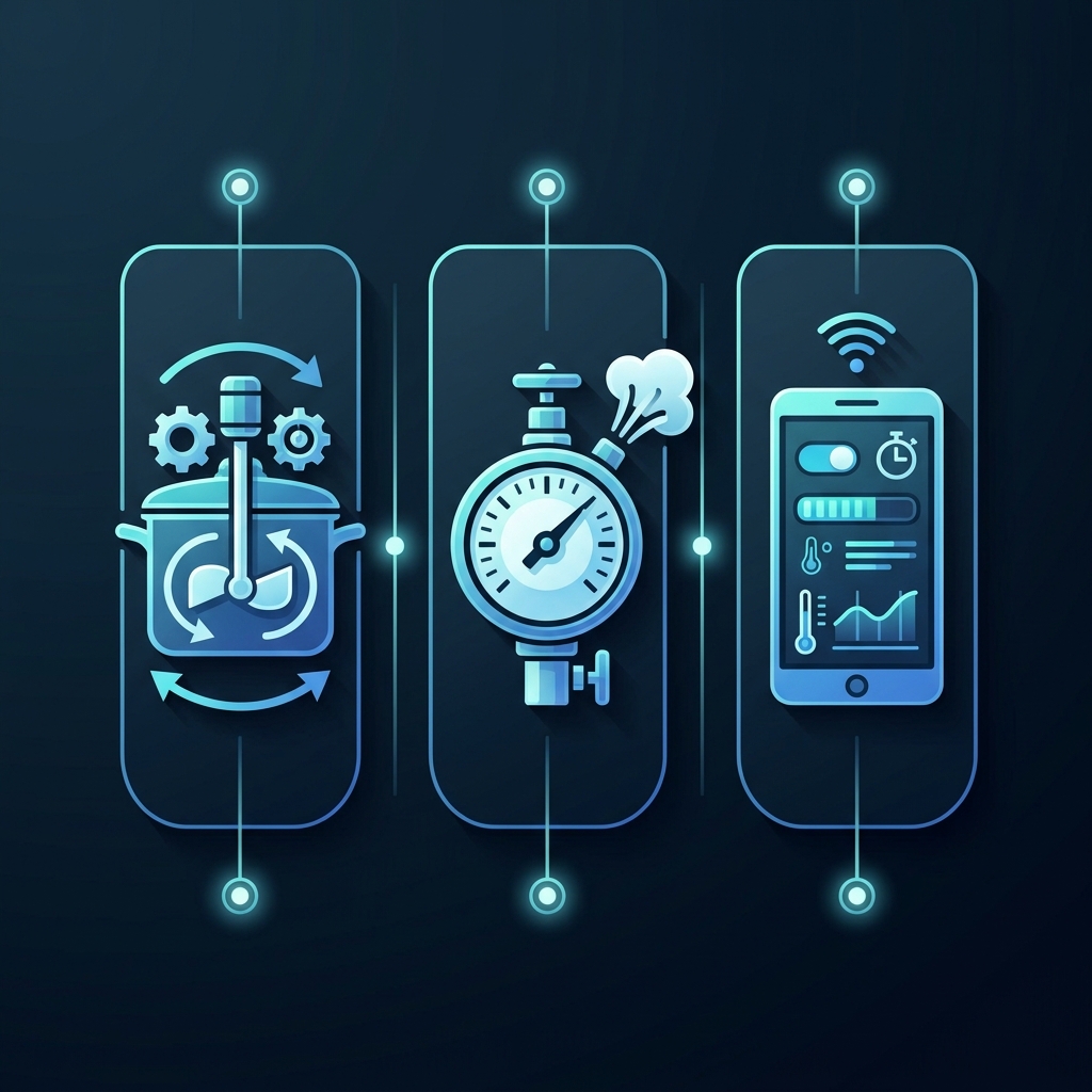 自動かきまぜ・圧力計・アプリの3つの判断軸