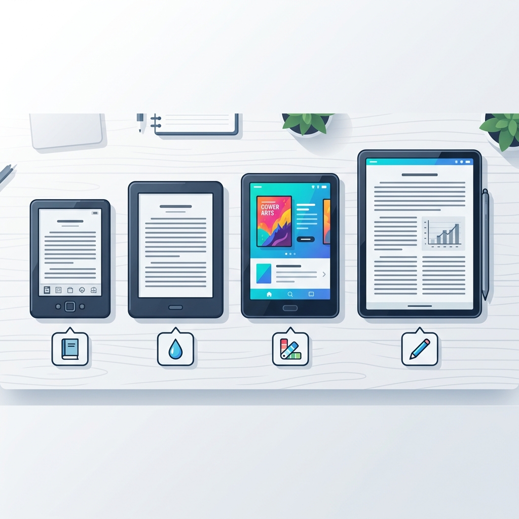 Kindle全4モデルのインフォグラフィック